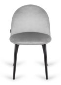 Krzesło tapicerowane GLORIA LIGHT GREY VELVET OUTLET