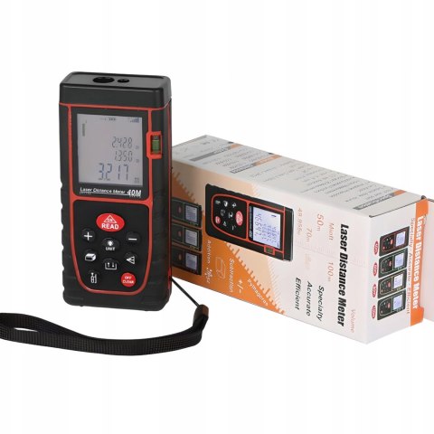 Dalmierz miernik odległości laserowy poziomica pamięć 40 m