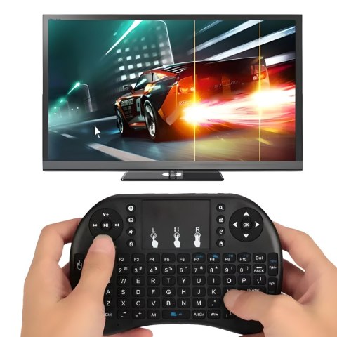 Mini klawiatura bezprzewodowa z touchpadem podświetlana do Smart TV BT