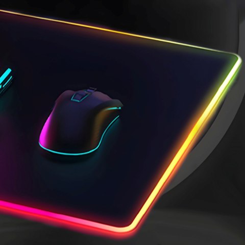 Podkładka mata gamingowa na biurko pod mysz podświetlana 35 x 25 cm