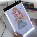 Tablica podświetlana deska kreślarska do rysowania LED A4