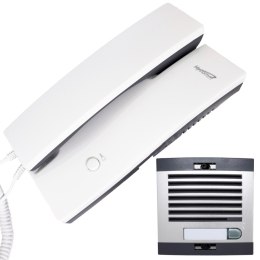 Domofon jednorodzinny głośnomówiący ze słuchawką do drzwi