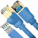 Kabel przewód sieciowy internetowy RJ45 CAT7 1 m niebieski