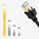 Kabel przewód sieciowy internetowy patchcord RJ45 CAT8 1 m czarny