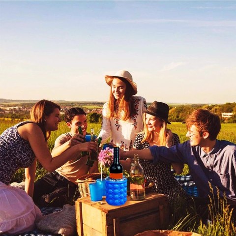 Kubek forma do lodu 2w1 kostkarka silikonowa