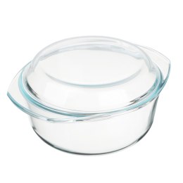 Naczynie żaroodporne do zapiekania okrągłe z pokrywą SZKŁO 1,5 l