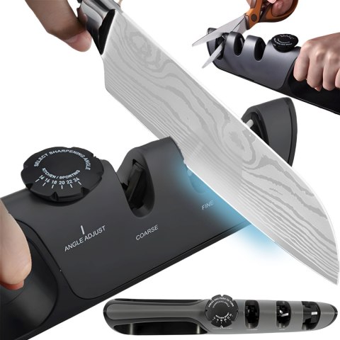 Ostrzałka osełka do noży nożyczek ręczna 3 fazy