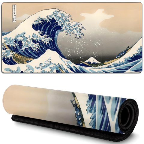 Podkładka mata gamingowa na biurko dla gracza XXL 90 x 40 cm - fale