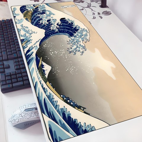 Podkładka mata gamingowa na biurko dla gracza XXL 90 x 40 cm - fale