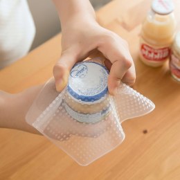 Pokrywki silikonowe uniwersalne do żywności pojemników - 4 szt.