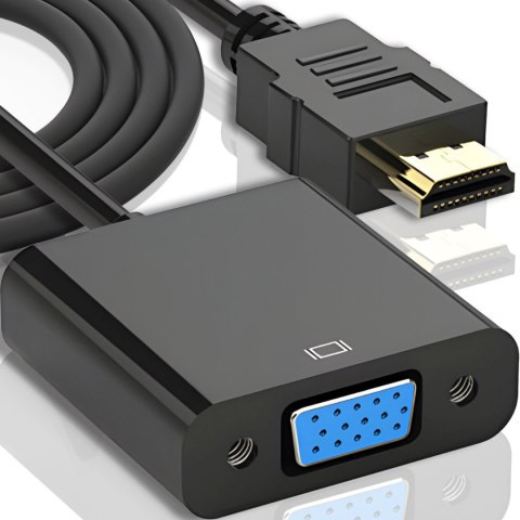 Przejściówka konwerter HDMI - VGA DSUB 25 cm