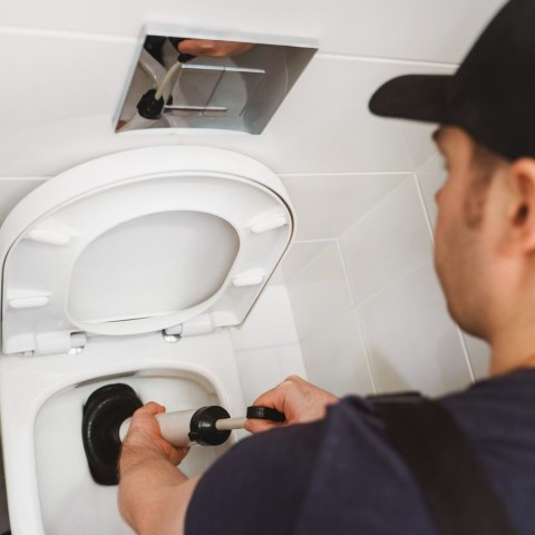 Przepychacz pompka do udrażniania rur WC kanalizacji śr. 60/165 mm