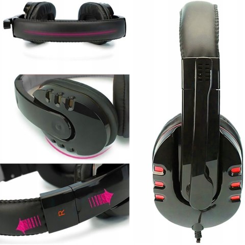 Słuchawki gamingowe z mikrofonem dla graczy LED