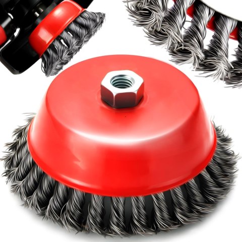Szczotka druciana na wkrętarkę wiertarkę śr. 130 mm