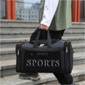Torba podróżna sportowa na ramię 3 kieszenie - czarna