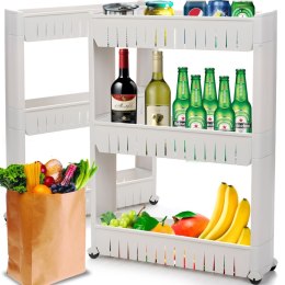 Wózek regał łazienkowy kuchenny szafka mobilna 3 półki 54 x 71 x 12 cm