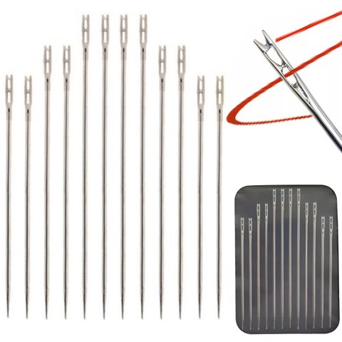 Zestaw igieł do szycia samonawlekajacych - 12 szt.