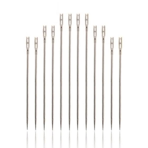 Zestaw igieł do szycia samonawlekajacych - 12 szt.