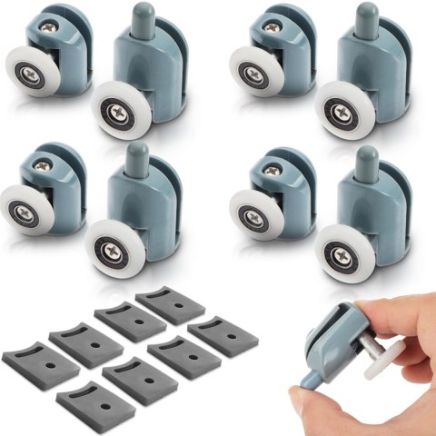 Zestaw rolek do kabiny prysznicowej kółka 23 mm - 8 szt.