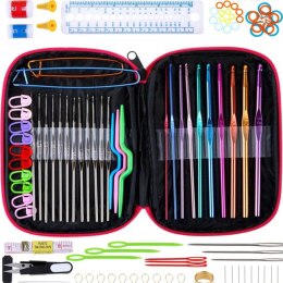 Zestaw szydełek metalowych w etui - 100 el.