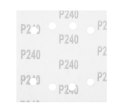PAPIER ŚCIERNY KWADRAT P240 113*113MM, 8 OTW. 5 SZT.