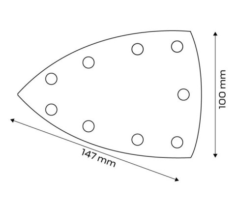 PAPIER ŚCIERNY ŻELAZKO P240 100*147MM,. 9 OTW. 5 SZT.