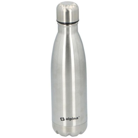 BUTELKA TERMICZNA TURYSTYCZNA ALPINA 450ML SREBRNA BUTELKA TERMICZNA TURYSTYCZNA ALPINA 450ML SREBRNA