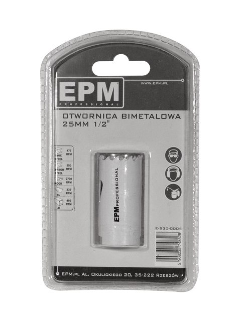 OTWORNICA BI-METALOWA 25MM UCHWYT 1/2'' OTWORNICA BI-METALOWA 25MM UCHWYT 1/2''