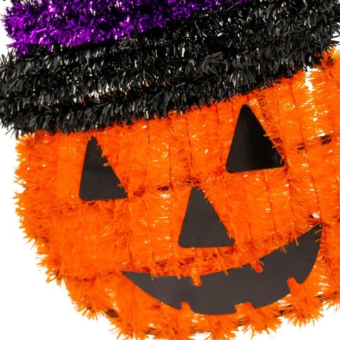 FIGURKA DEKORACYJNA DYNIA 35CM HALLOWEEN FIOLETOWY PASEK FIGURKA DEKORACYJNA DYNIA 35CM HALLOWEEN FIOLETOWY PASEK