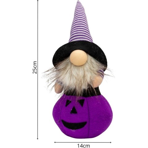 FIGURKA DEKORACYJNA NA DYNI 25CM LED HALLOWEEN FIOLET FIGURKA DEKORACYJNA NA DYNI 25CM LED HALLOWEEN FIOLET