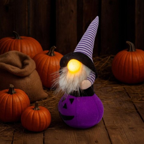 FIGURKA DEKORACYJNA NA DYNI 25CM LED HALLOWEEN FIOLET FIGURKA DEKORACYJNA NA DYNI 25CM LED HALLOWEEN FIOLET