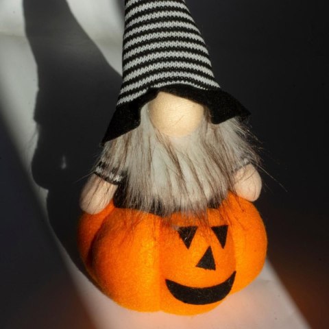 FIGURKA DEKORACYJNA NA DYNI 25CM LED HALLOWEEN POMARAŃCZOWA FIGURKA DEKORACYJNA NA DYNI 25CM LED HALLOWEEN POMARAŃCZOWA
