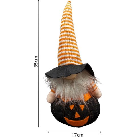 FIGURKA DEKORACYJNA NA DYNI 35CM LED HALLOWEEN CZARNY FIGURKA DEKORACYJNA NA DYNI 35CM LED HALLOWEEN CZARNY
