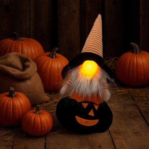 FIGURKA DEKORACYJNA NA DYNI 35CM LED HALLOWEEN CZARNY FIGURKA DEKORACYJNA NA DYNI 35CM LED HALLOWEEN CZARNY