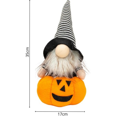 FIGURKA DEKORACYJNA NA DYNI 35CM LED HALLOWEEN POMARAŃCZOWY FIGURKA DEKORACYJNA NA DYNI 35CM LED HALLOWEEN POMARAŃCZOWY