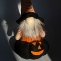 FIGURKA DEKORACYJNA NA DYNI CZARNEJ 25CM LED HALLOWEEN
