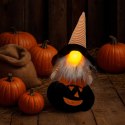 FIGURKA DEKORACYJNA NA DYNI CZARNEJ 25CM LED HALLOWEEN