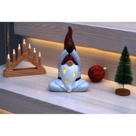 FIGURKA ŚWIĄTECZNA MIKOŁAJ SKRZAT JOGA LED 20CM