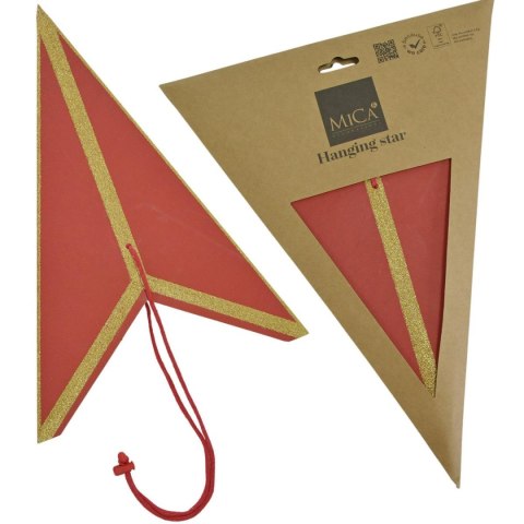 GWIAZDA DEKORACYJNA WISZĄCA PAPIEROWA FSC 14x45CM CZERWONA 7 RAMION MICA GWIAZDA DEKORACYJNA WISZĄCA PAPIEROWA FSC 14x45CM CZERWONA 7 RAMION MICA