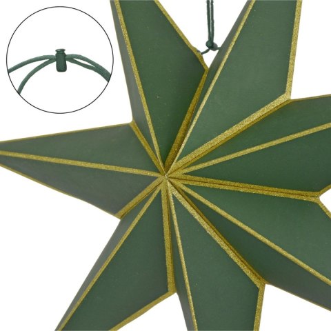 GWIAZDA DEKORACYJNA WISZĄCA PAPIEROWA FSC 14x45CM ZIELONA 7 RAMION MICA GWIAZDA DEKORACYJNA WISZĄCA PAPIEROWA FSC 14x45CM ZIELONA 7 RAMION MICA