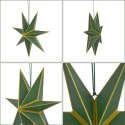 GWIAZDA DEKORACYJNA WISZĄCA PAPIEROWA FSC 14x45CM ZIELONA 7 RAMION MICA GWIAZDA DEKORACYJNA WISZĄCA PAPIEROWA FSC 14x45CM ZIELONA 7 RAMION MICA