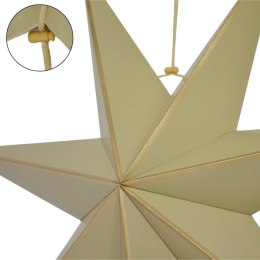 GWIAZDA DEKORACYJNA WISZĄCA PAPIEROWA FSC 18x60CM BEŻOWA 7 RAMION MICA