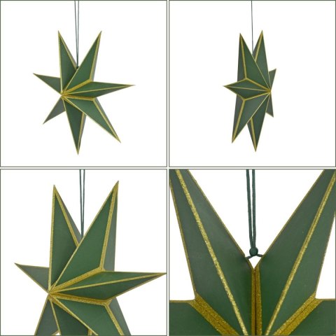 GWIAZDA DEKORACYJNA WISZĄCA PAPIEROWA FSC 18x60CM ZIELONA 7 RAMION MICA GWIAZDA DEKORACYJNA WISZĄCA PAPIEROWA FSC 18x60CM ZIELONA 7 RAMION MICA