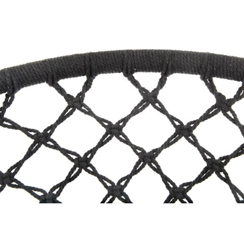 HAMAK AŻUROWY FOTEL WISZĄCY BOCIANIE GNIAZDO 80x60CM CIEMNY SZARY