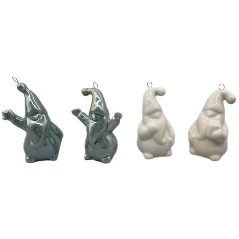 MIKOŁAJ ŚWIĄTECZNY CERAMICZNY BOMBKA 7,8CM 1 szt