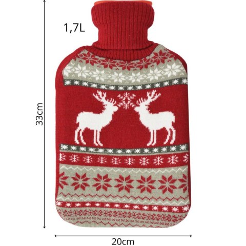 TERMOFOR GUMOWY W POKROWCU NORDIC 1,75L CZERWONY RENIFERY TERMOFOR GUMOWY W POKROWCU NORDIC 1,75L CZERWONY RENIFERY