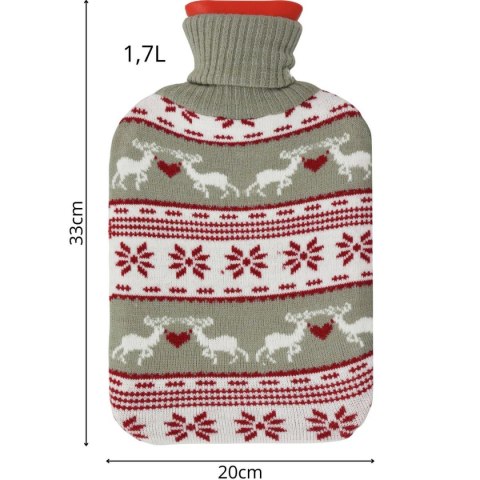 TERMOFOR GUMOWY W POKROWCU NORDIC 1,75L SZARY TERMOFOR GUMOWY W POKROWCU NORDIC 1,75L SZARY