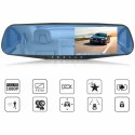 Wideorejestrator samochodowy z kamerą cofania w lusterku FULL HD TF