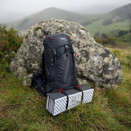 NC17103 KARIMATA SKŁADANA TURYSTYCZNA Z PODBICIEM ALUMINIOWYM + XPE 195 CM CZARNA NILS CAMP