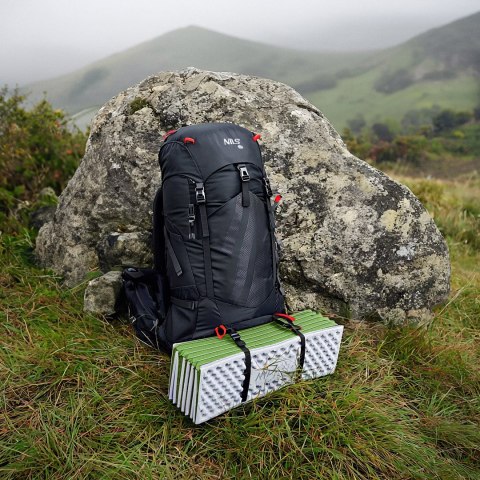 NC17103 KARIMATA SKŁADANA TURYSTYCZNA Z PODBICIEM ALUMINIOWYM + XPE 195 CM ZIELONA NILS CAMP